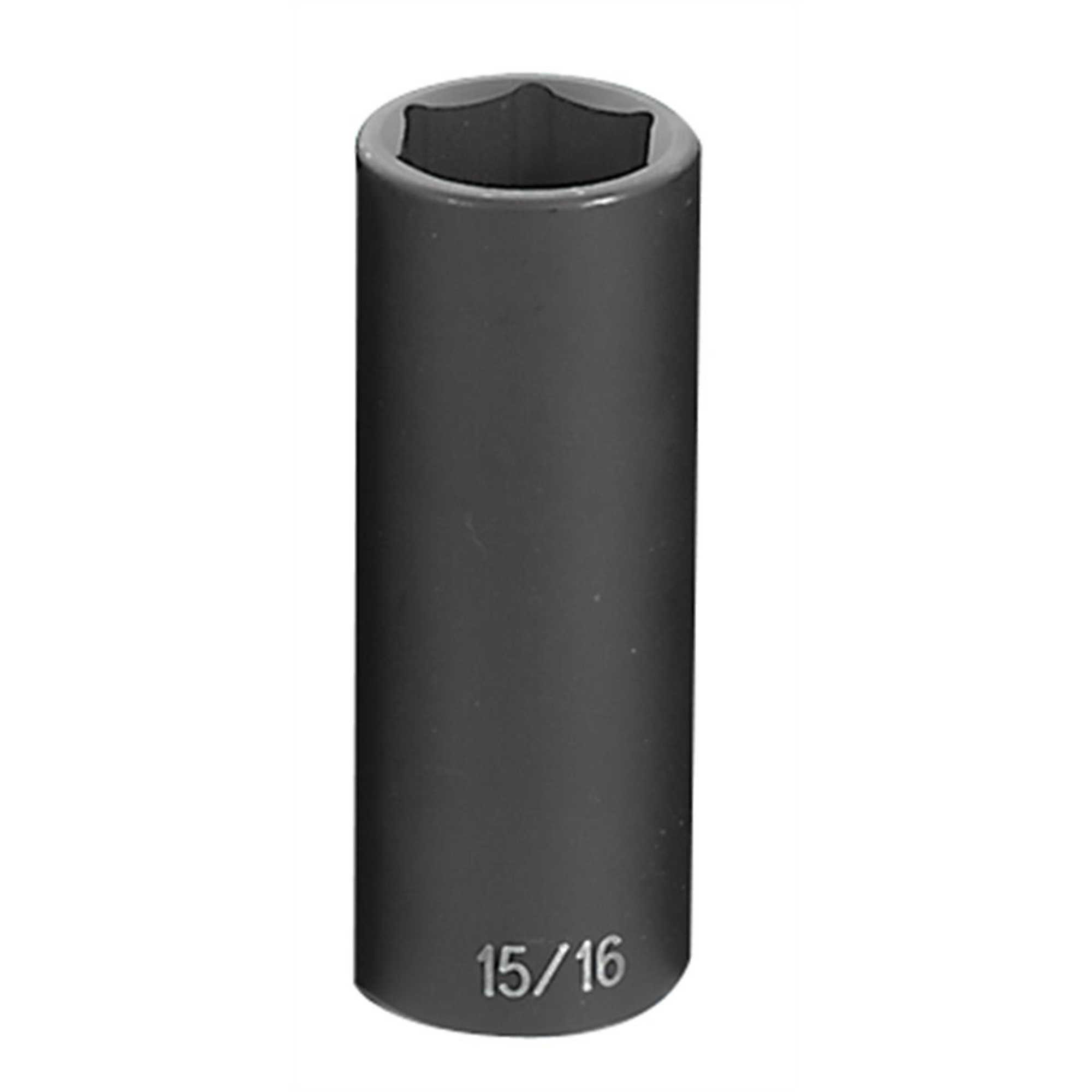 Grey Pneumatic Deep Impact Socket — 15/16in., 1/2in. Drive, 6-Point, Chrome-Molybdenum Steel, Model# GRE2030D
